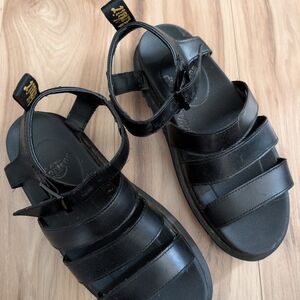 Dr. Martens Black Leather Sandals